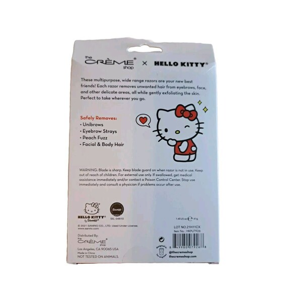 The Crème Shop x Hello Kitty Prepped Up Red Dermaplane & Sculpt Razors Set Of 3 - Picture 2 of 3